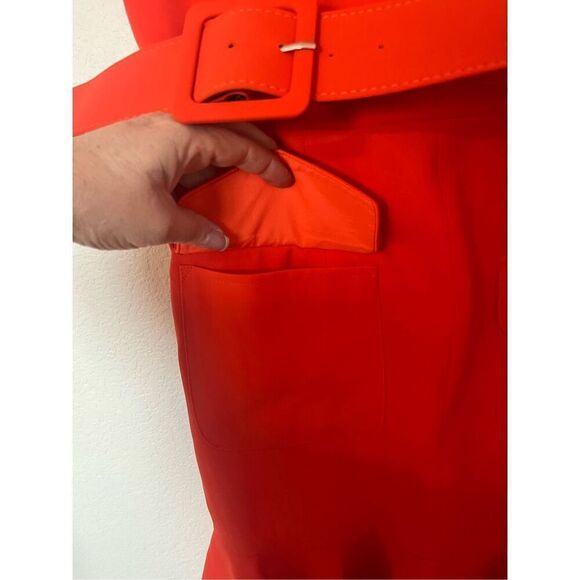 Mac Duggal SLEEVELESS CREPE MINI DRESS WITH BELT AND FRONT POCKETS New NWT - Picture 7 of 12